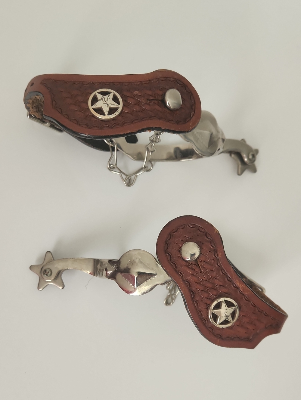 1950's - 1960's Boys Leather&  Chain Spurs